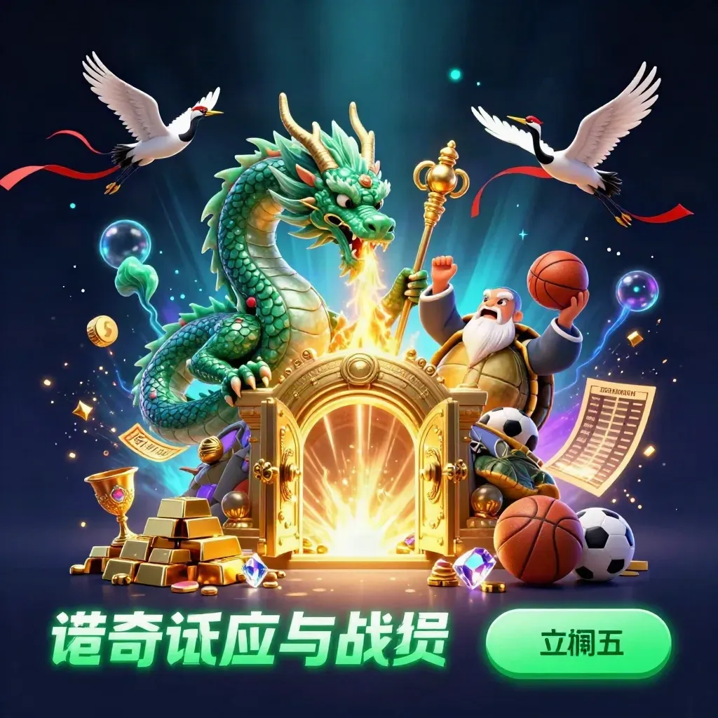 Emerald dragon, turtle sage and cranes burst from a golden vault amid casino treasure.